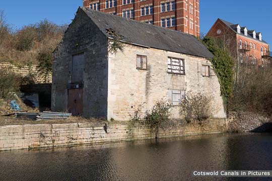 Original Thames & Severn Canal warehouse at Wallbridge, Stroud