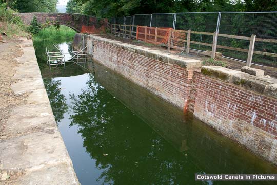 Gough's Orchard Lock after structure restored - view towards Stroud