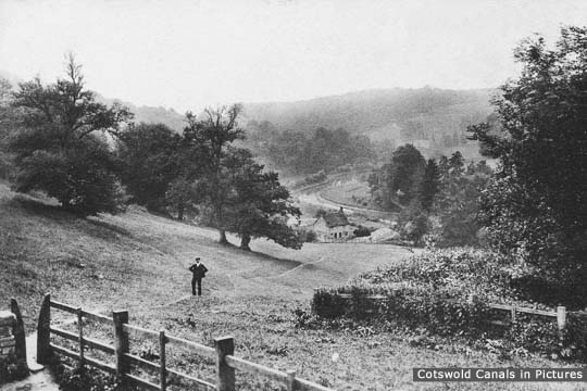View from Sapperton over the Thames & Severn Canal at Daneway c.1904