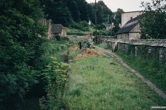 Chapel Lock, Chalford - now infilled - and installation of new sewer